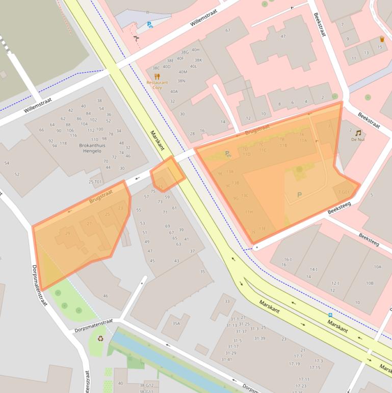 Kaart van postcodegebied 7551BX.