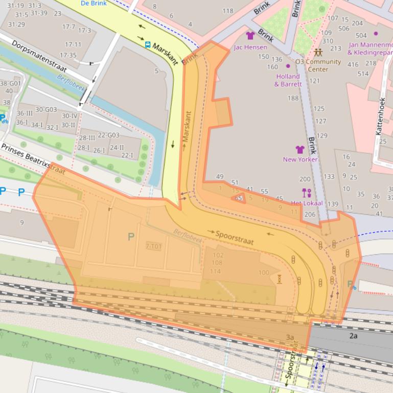 Kaart van postcodegebied 7551CA.