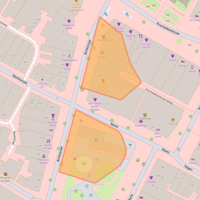 Kaart van postcodegebied 7551CB.