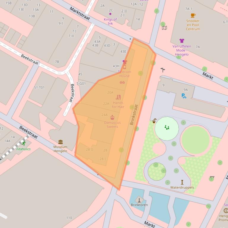 Kaart van postcodegebied 7551CD.