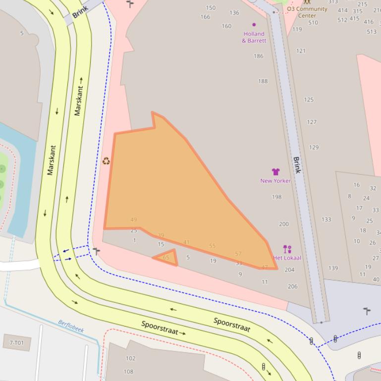 Kaart van postcodegebied 7551CM.