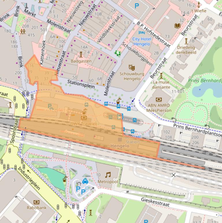 Kaart van postcodegebied 7551CN.