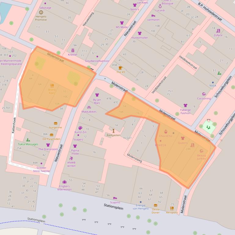Kaart van postcodegebied 7551DC.