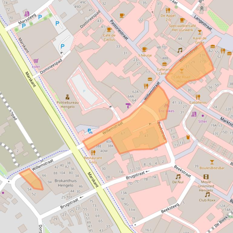 Kaart van postcodegebied 7551DL.