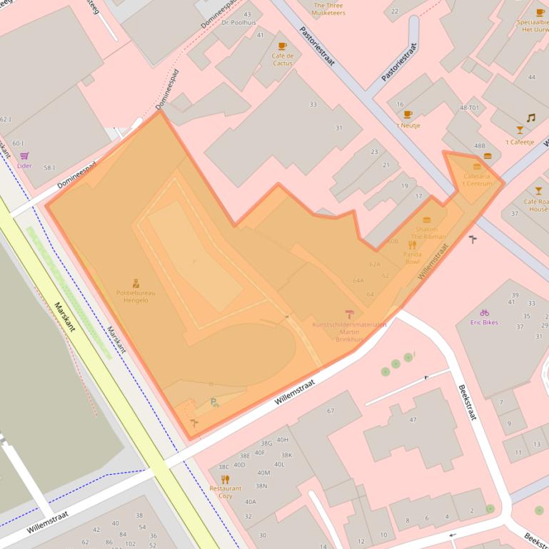 Kaart van postcodegebied 7551DN.