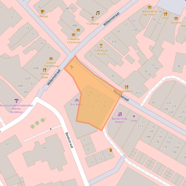 Kaart van postcodegebied 7551DS.