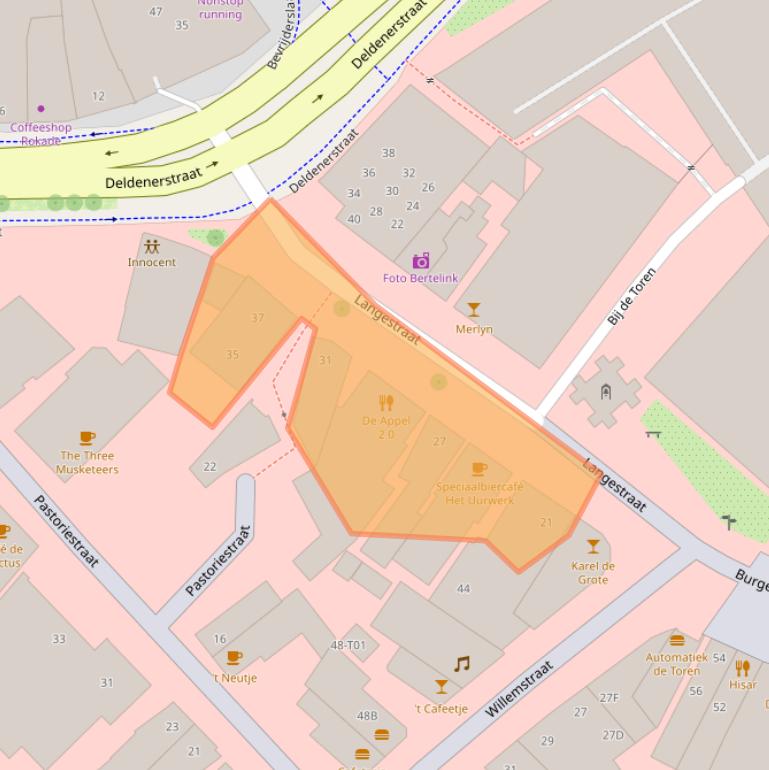 Kaart van postcodegebied 7551DX.