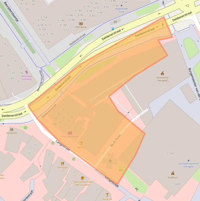 Kaart van postcodegebied 7551DZ.