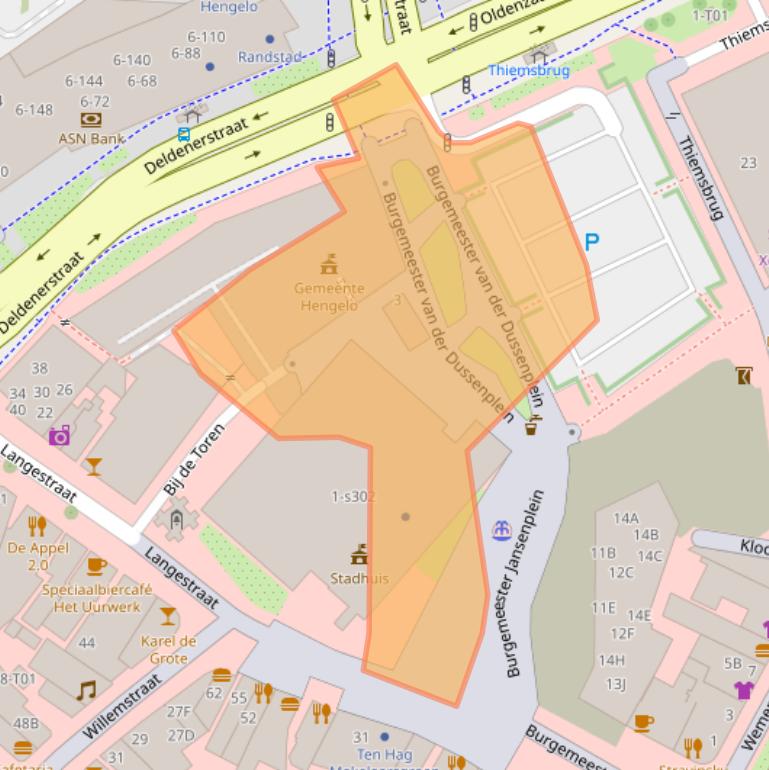 Kaart van postcodegebied 7551EB.