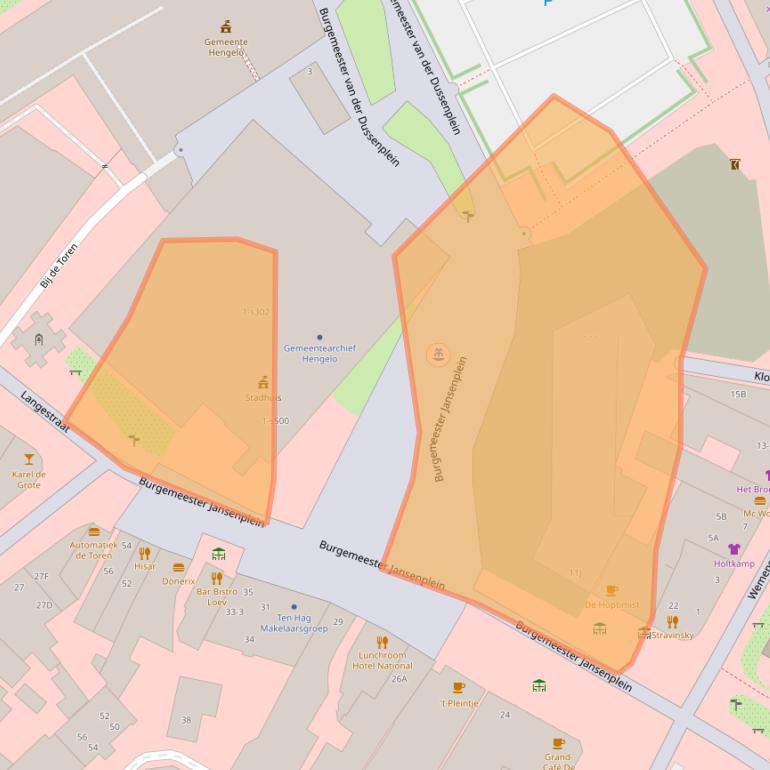 Kaart van postcodegebied 7551EC.