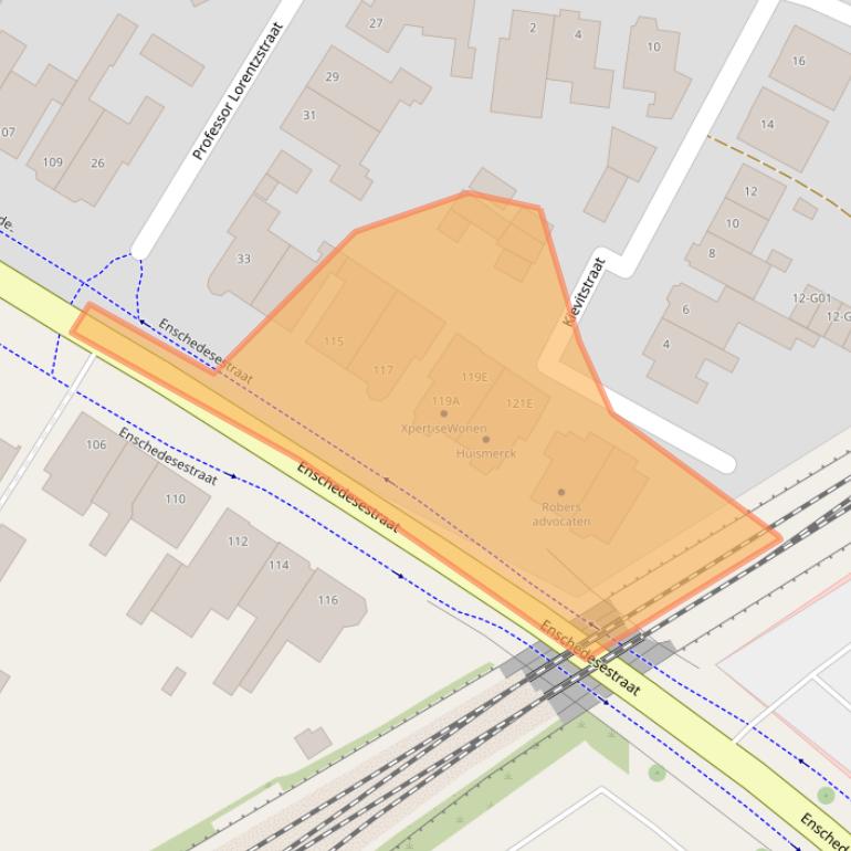 Kaart van postcodegebied 7551EL.