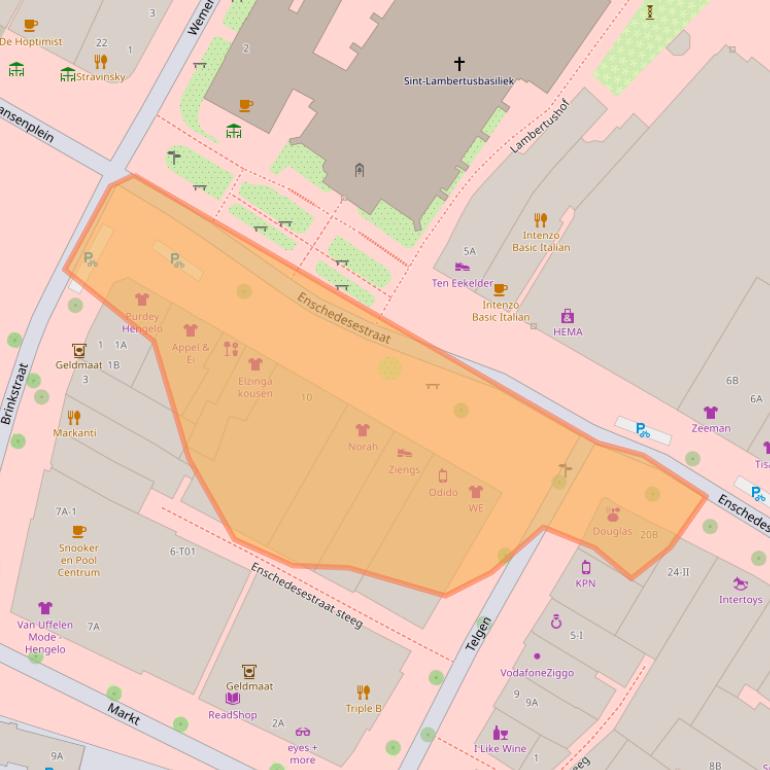 Kaart van postcodegebied 7551EM.