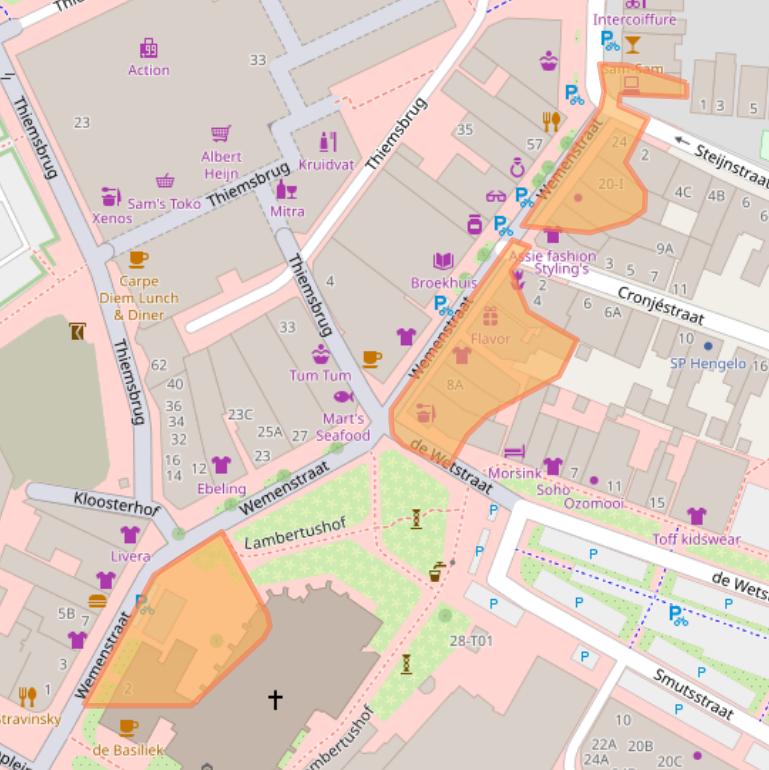 Kaart van postcodegebied 7551EX.