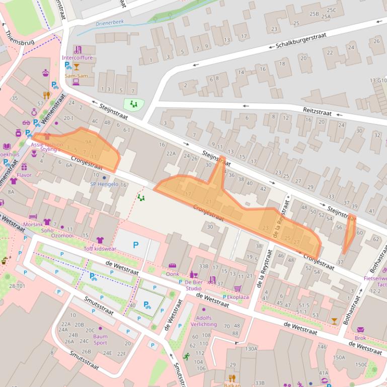 Kaart van postcodegebied 7551GD.