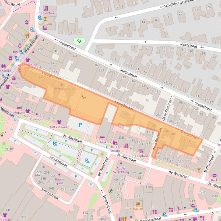 Kaart van postcodegebied 7551GE.