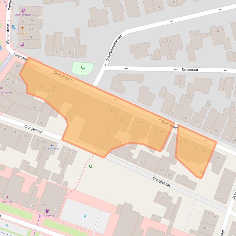 Kaart van postcodegebied 7551GL.