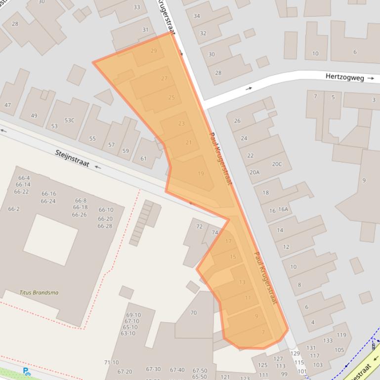 Kaart van postcodegebied 7551GV.