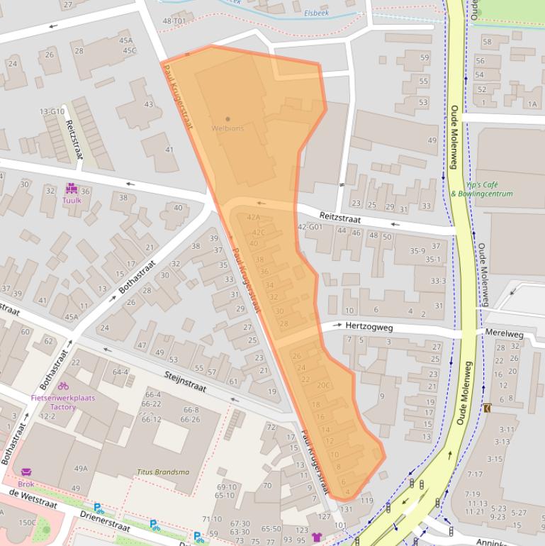 Kaart van postcodegebied 7551GX.