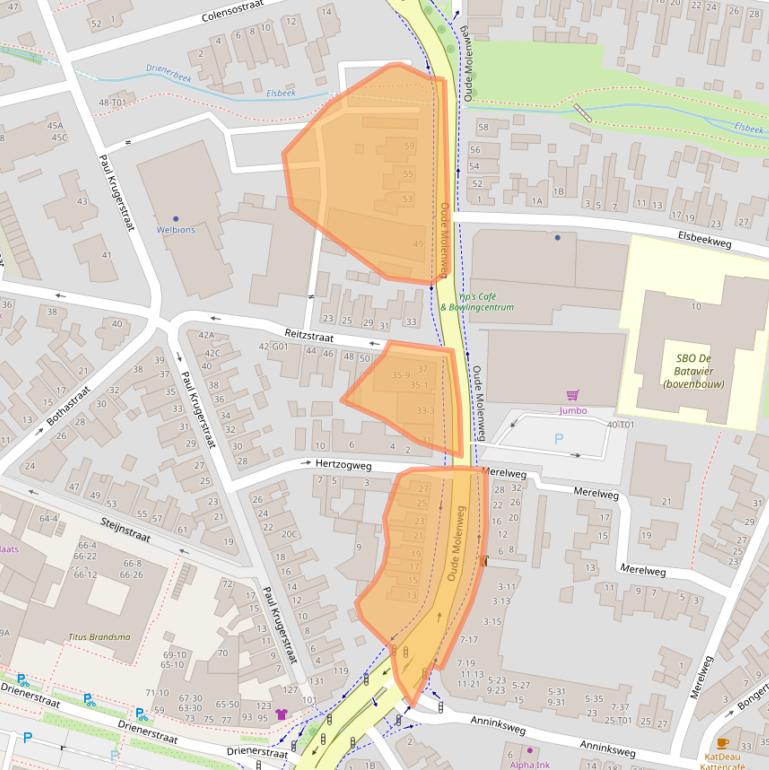 Kaart van postcodegebied 7551HB.