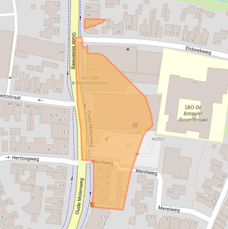 Kaart van postcodegebied 7551HC.