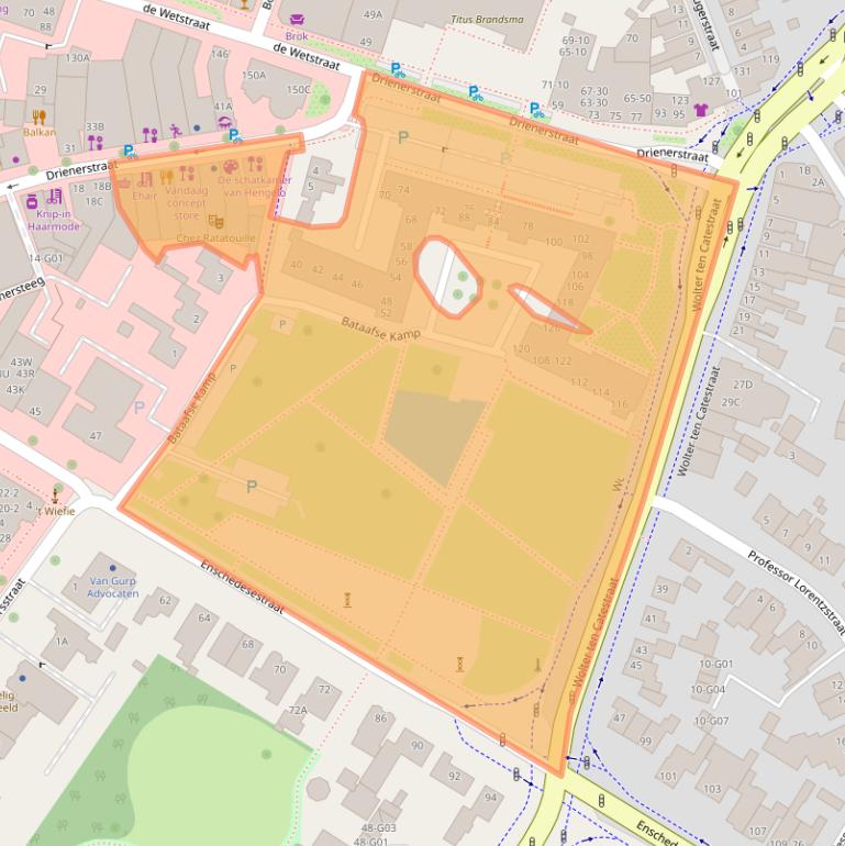 Kaart van postcodegebied 7551HH.