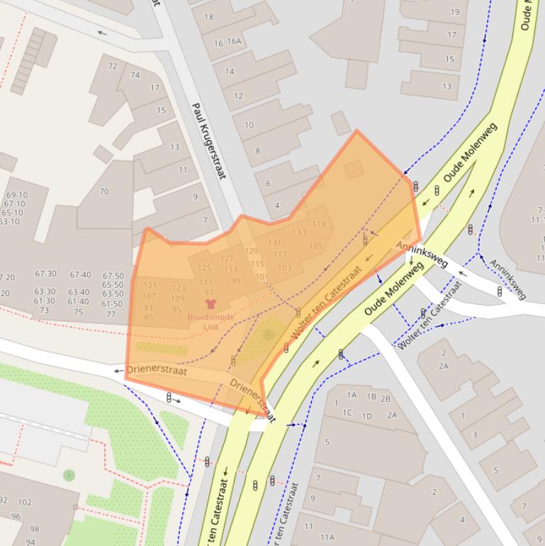 Kaart van postcodegebied 7551HR.