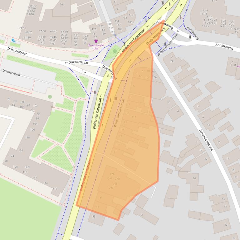 Kaart van postcodegebied 7551HW.