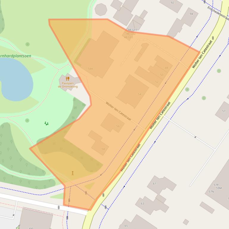 Kaart van postcodegebied 7551HZ.