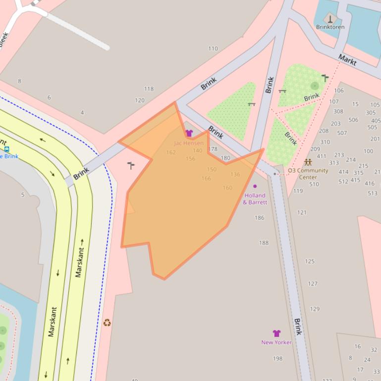 Kaart van postcodegebied 7551JD.