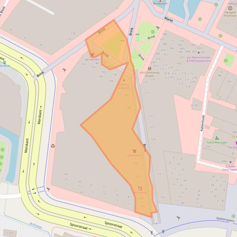 Kaart van postcodegebied 7551JE.