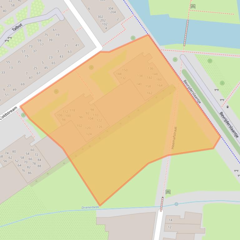 Kaart van postcodegebied 7551KJ.