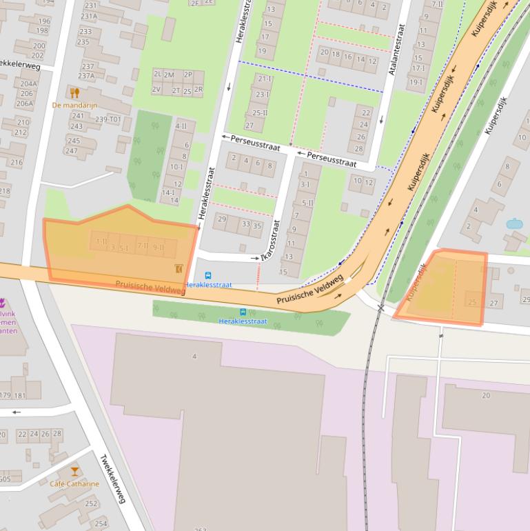 Kaart van postcodegebied 7552AA.