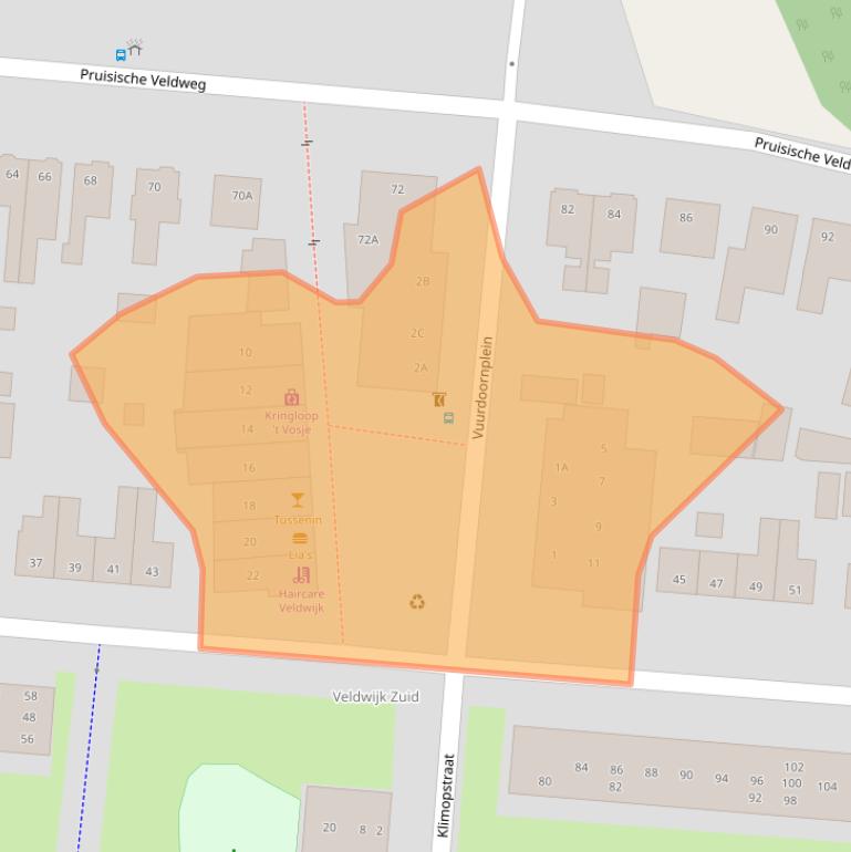 Kaart van postcodegebied 7552AG.