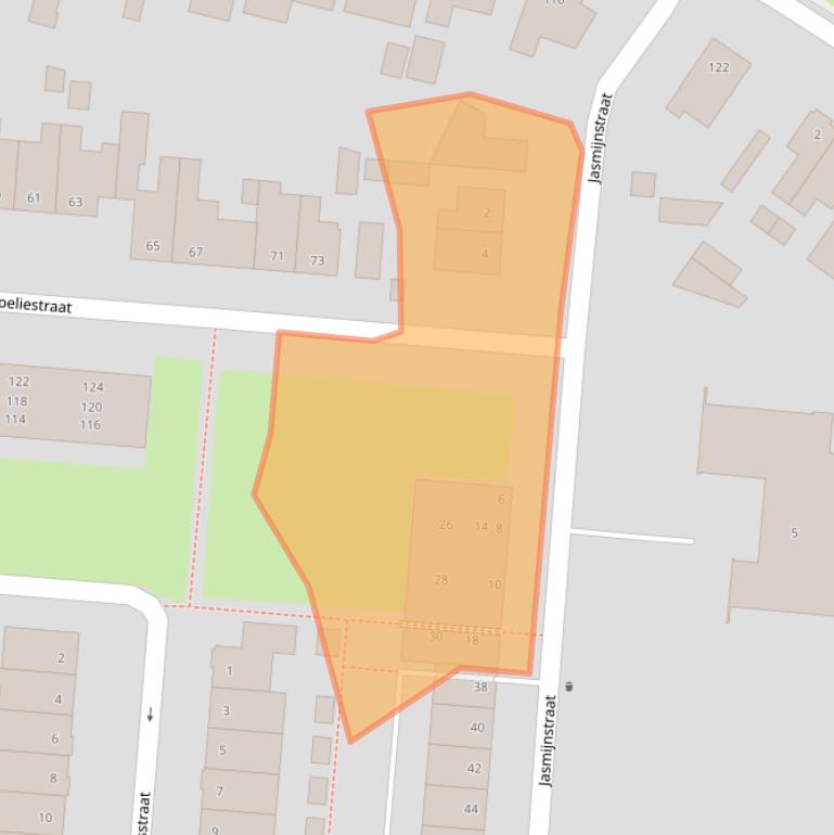 Kaart van postcodegebied 7552AJ.