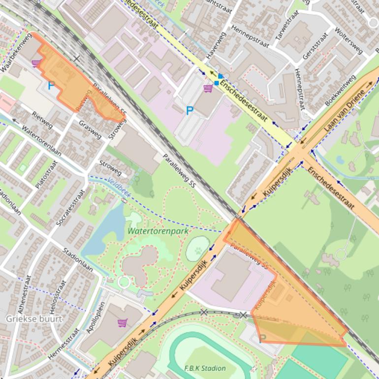 Kaart van postcodegebied 7552BD.