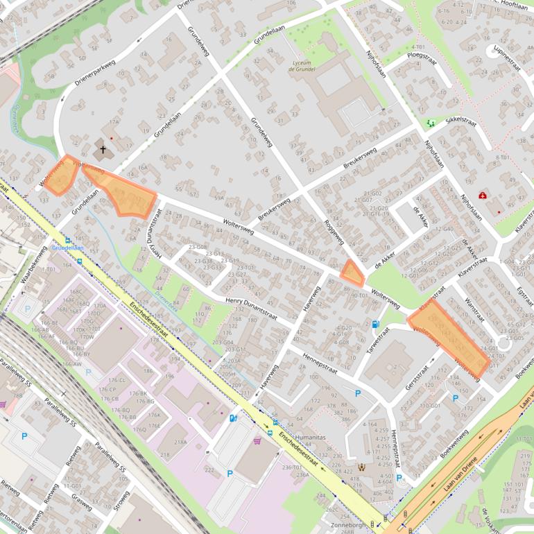 Kaart van postcodegebied 7552DC.