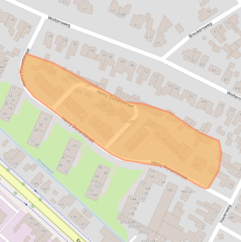 Kaart van postcodegebied 7552DG.