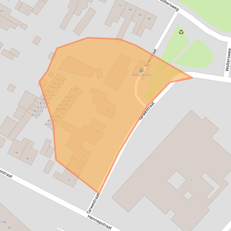 Kaart van postcodegebied 7552DT.