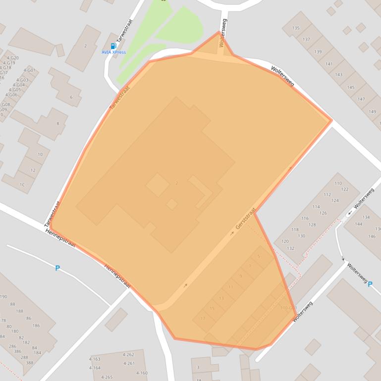 Kaart van postcodegebied 7552DV.