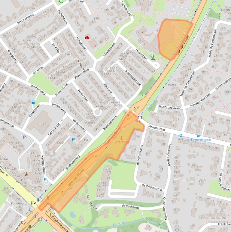 Kaart van postcodegebied 7552EN.