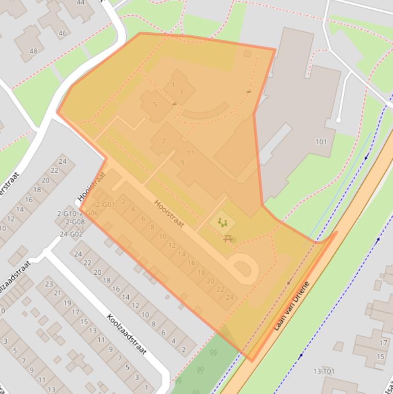 Kaart van postcodegebied 7552EP.