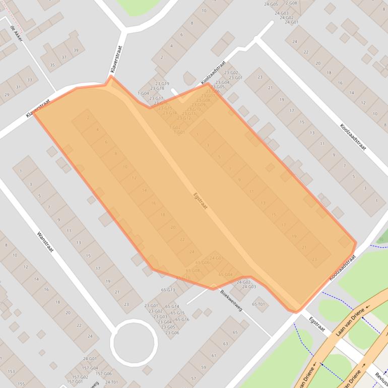 Kaart van postcodegebied 7552ES.