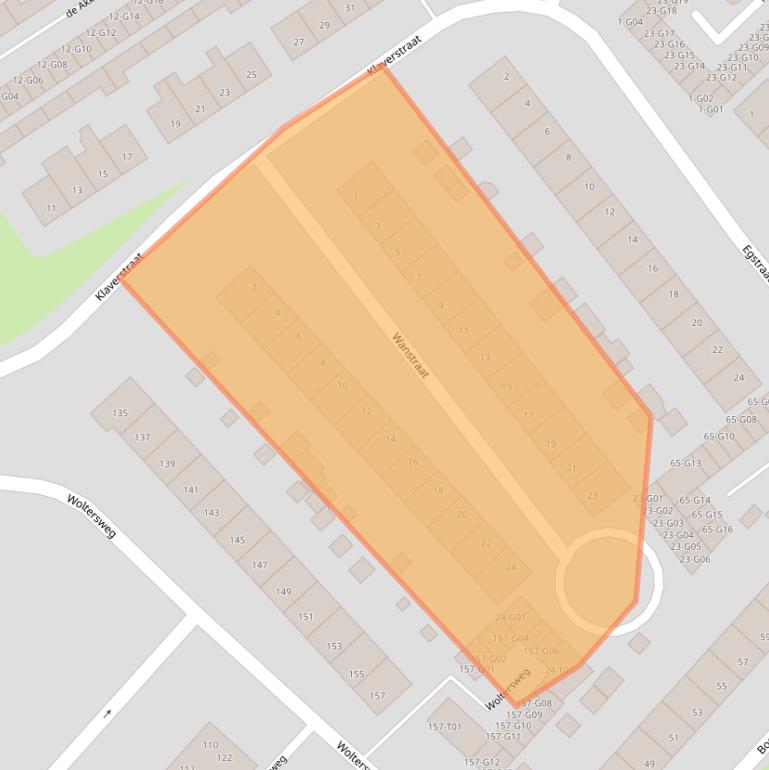Kaart van postcodegebied 7552ET.