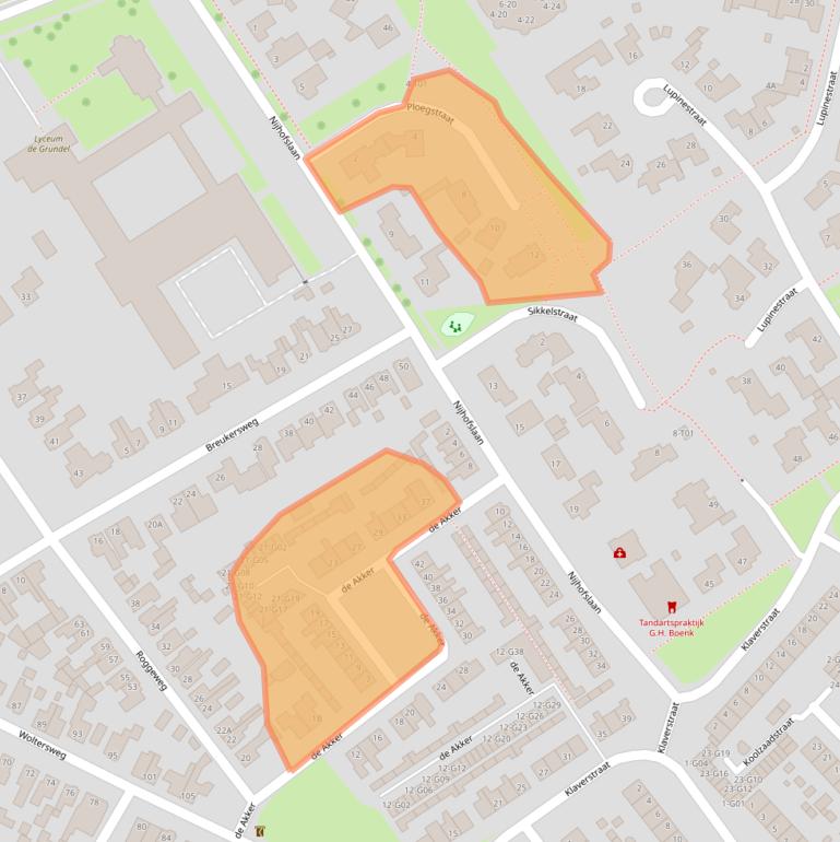 Kaart van postcodegebied 7552EX.