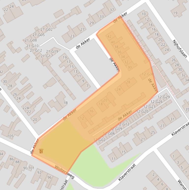 Kaart van postcodegebied 7552EZ.