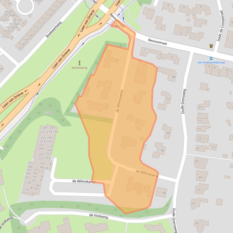 Kaart van postcodegebied 7552GC.