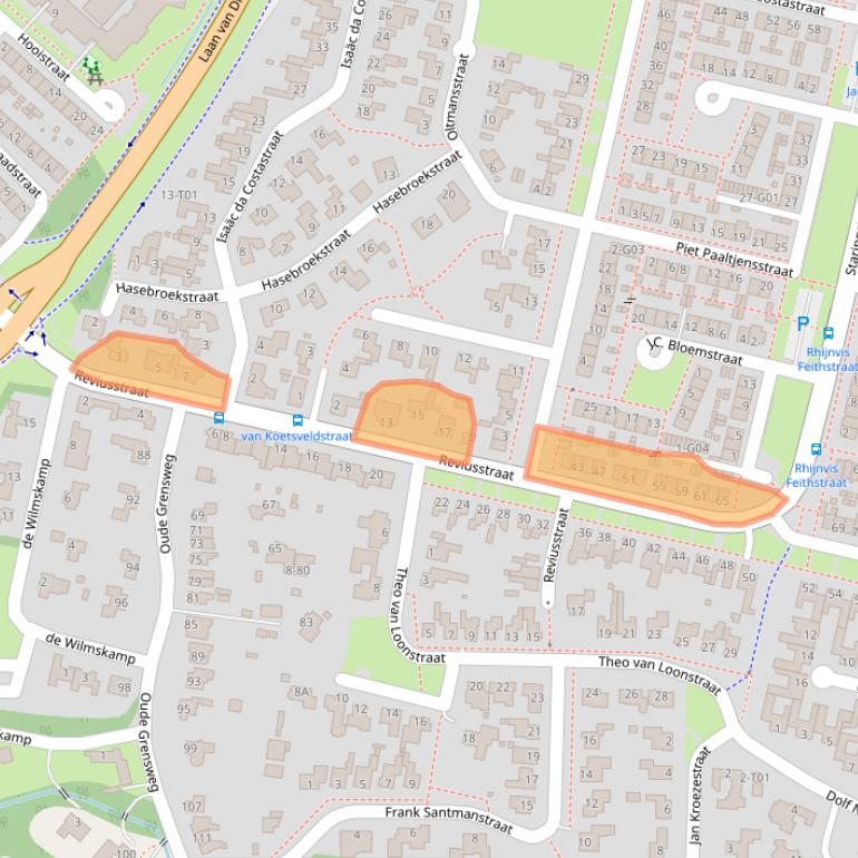 Kaart van postcodegebied 7552GG.