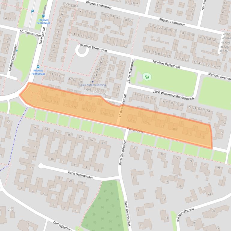 Kaart van postcodegebied 7552GH.