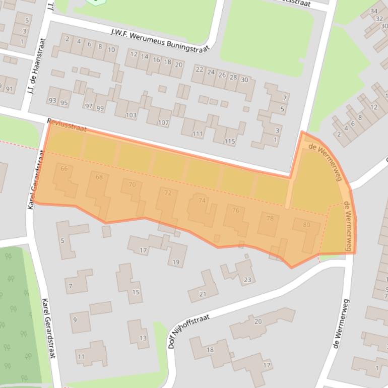 Kaart van postcodegebied 7552GL.