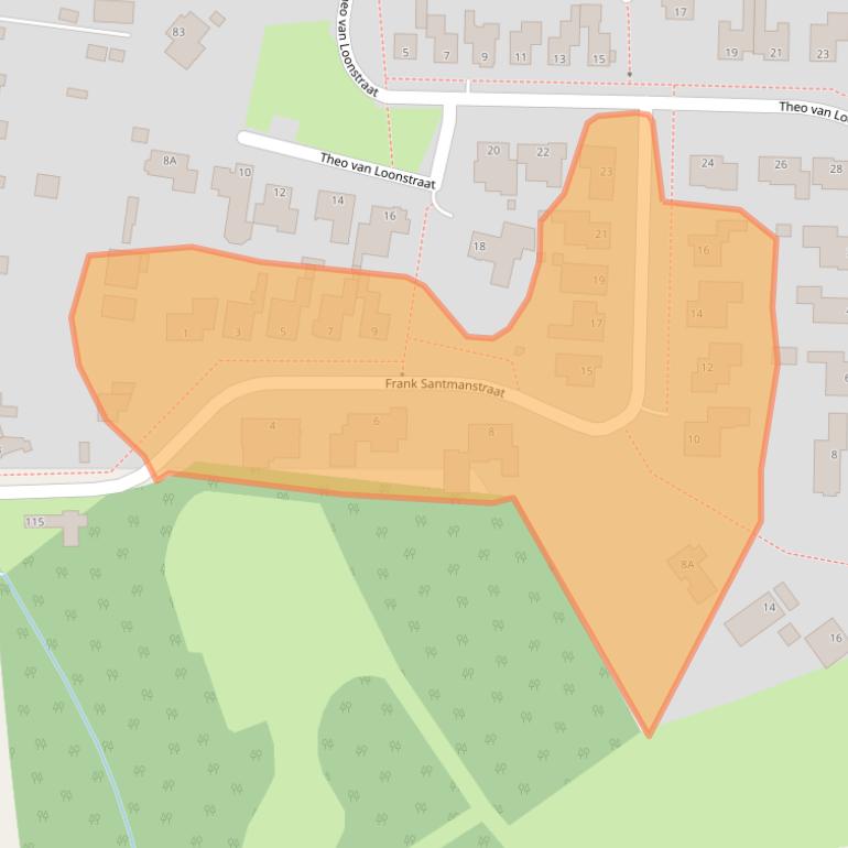 Kaart van postcodegebied 7552GM.